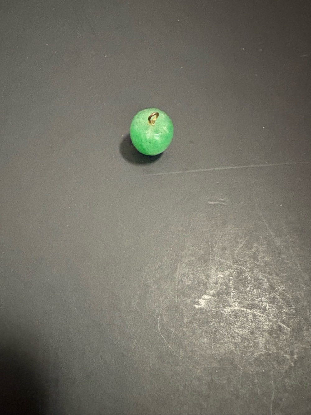 Green Jade Apple Pendant Necklace Accent